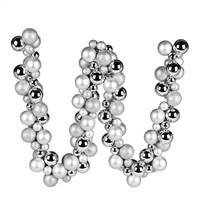 6' Silver Asst Orn Ball Garland