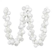 6' White Asst Orn Ball Garland