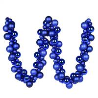 6' Cobalt Blue Asst Orn Ball Garland