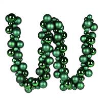 6' Emerald Asst Orn Ball Garland