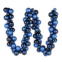 6' Midnight Blue Asst Orn Ball Garland