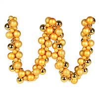 6' Honey Gold Asst Orn Ball Garland