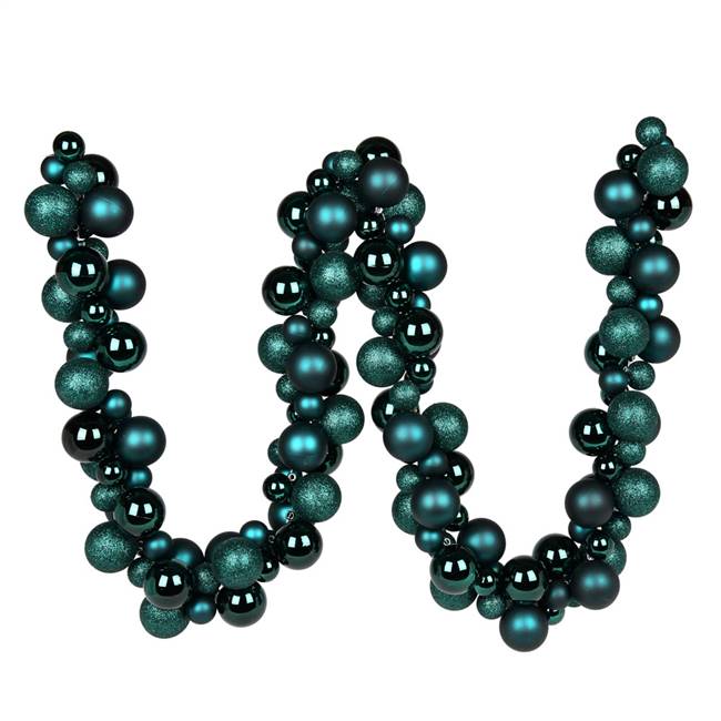 6' Sea Blue Asst Orn Ball Garland