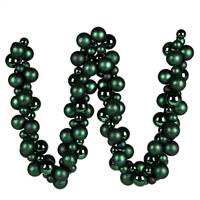 6' Midnight Green Asst Orn Ball Garland