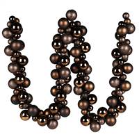 6' Chocolate Asst Orn Ball Garland