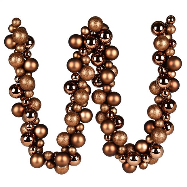 6' Mocha Asst Orn Ball Garland