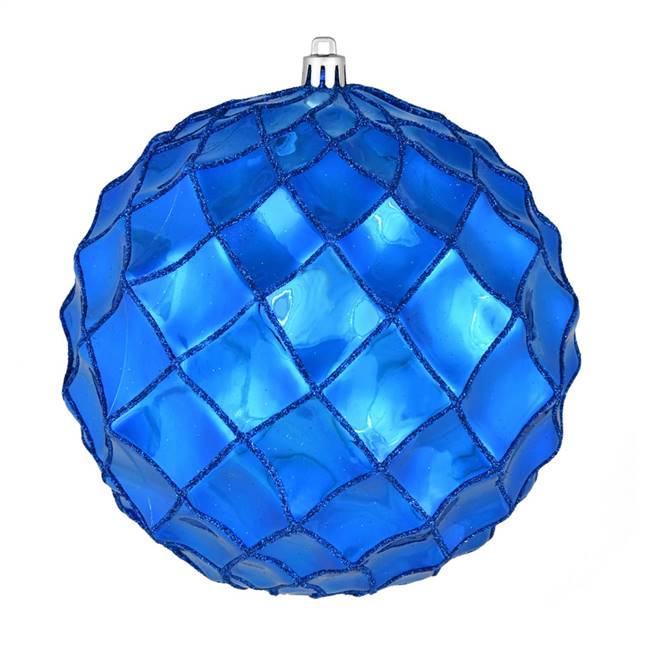 4" Blue Shiny Form Ball 6/Bag