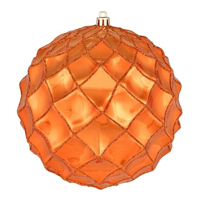 4" Burnish Orange Shiny Form Ball 6/Bag