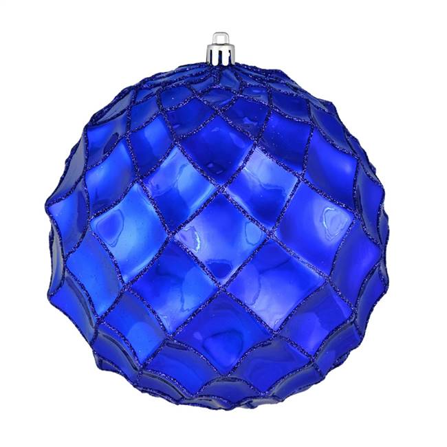 4" Cobalt Blue Shiny Form Ball 6/Bag