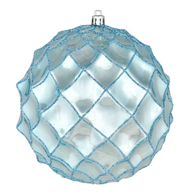 4" Baby Blue Shiny Form Ball 6/Bag