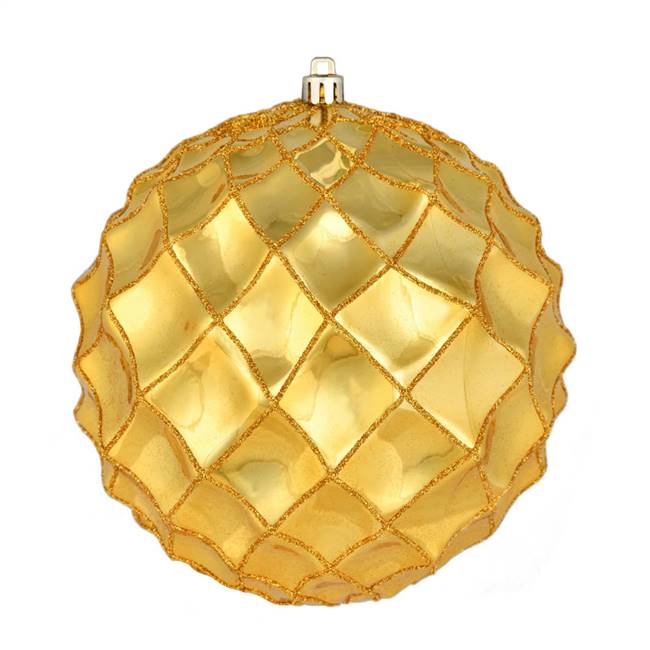 4" Honey Gold Shiny Form Ball 6/Bag