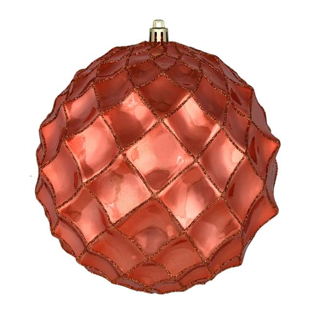 4" Coral Shiny Form Ball 6/Bag