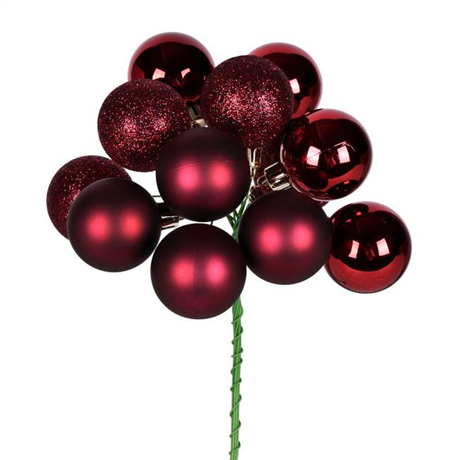 12" Wine Ball Ornament Pick 4/Bg