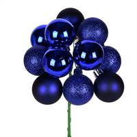 12" Cobalt Blue Ball Ornament Pick 4/Bg