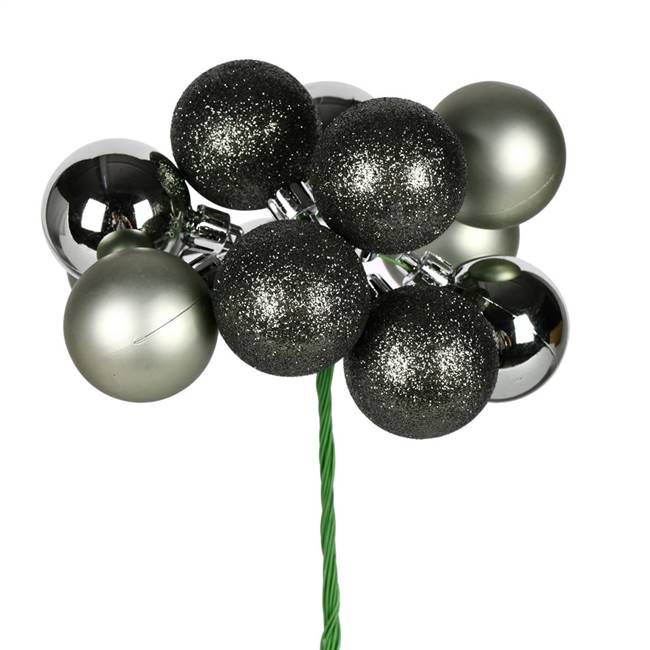 12" Wrought Iron Ball Ornament Pick 4/Bg