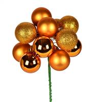 12" Antique Gold Ball Ornament Pick 4/Bg