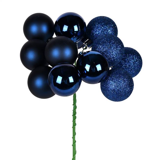 12" Midnite Blue Ball Ornament Pick 4/Bg