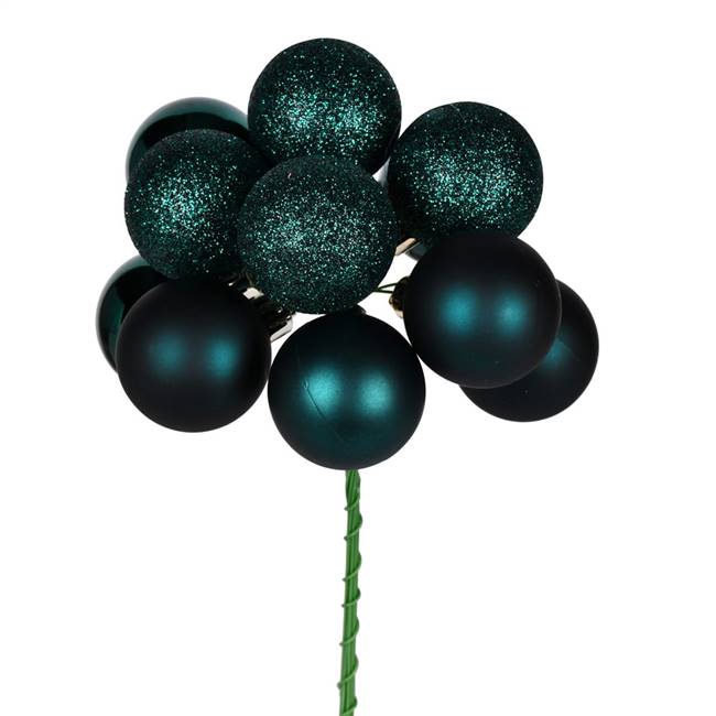 12" Sea Blue Ball Ornament Pick 4/Bg