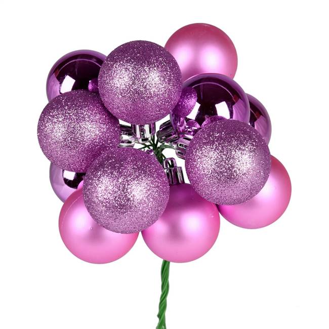 12" Orchid Ball Ornament Pick 4/Bg
