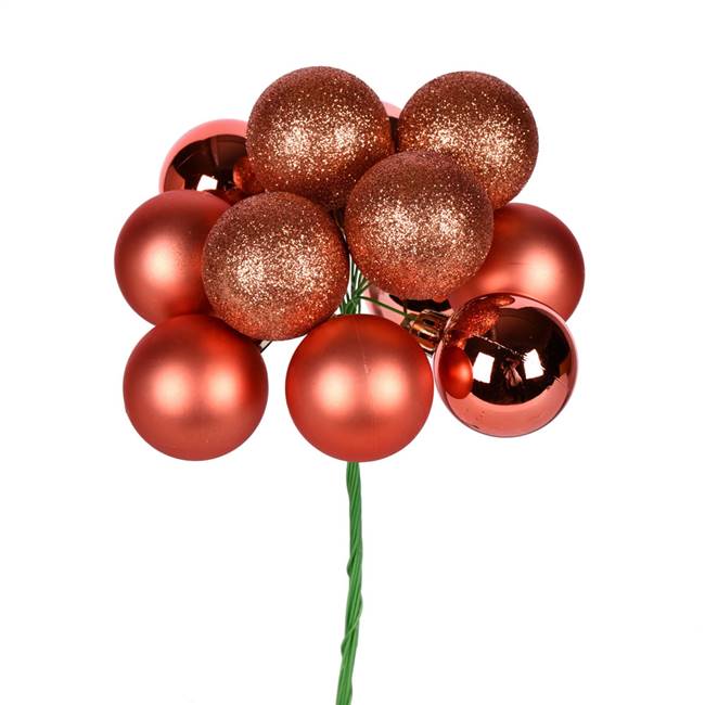 12" Coral Ball Ornament Pick 4/Bg