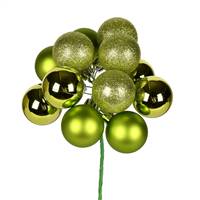 12" Lime Ball Ornament Pick 4/Bg