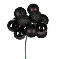 12" Gunmetal Ball Ornament Pick 4/Bg