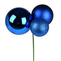 18" Blue Ornament Pick 2/Bg
