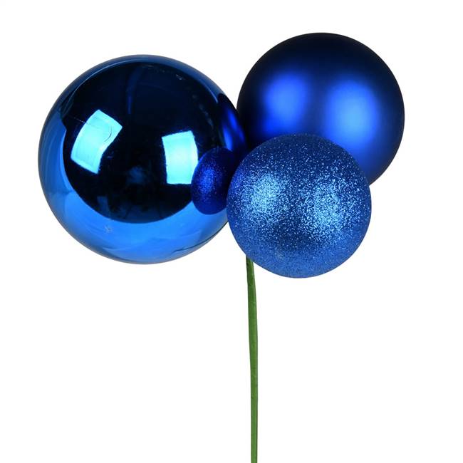 18" Blue Ornament Pick 2/Bg