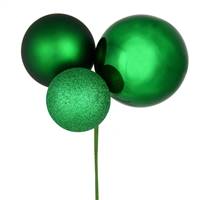 18" Green Ornament Pick 2/Bg