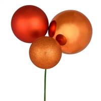 18" Burnish Orange Ornament Pick 2/Bg
