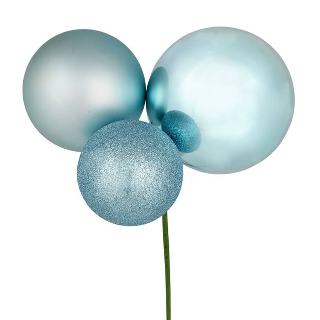18" Baby Blue Ornament Pick 2/Bg