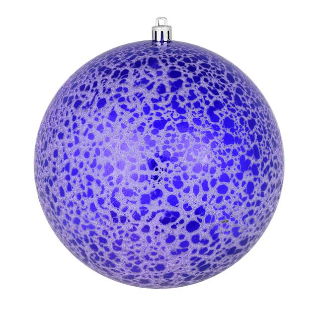 4" Purple Crackle Ball Ornament 6/Bag