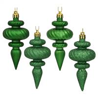 4" Green Finial 4 Finish Asst 8/Bx