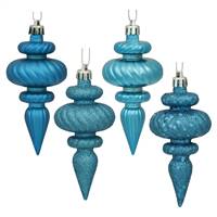 4" Turquoise Finial 4 Finish Asst 8/Bx