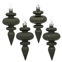 4" Black Finial 4 Finish Asst 8/Bx