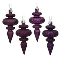 4" Plum Finial 4 Finish Asst 8/Bx