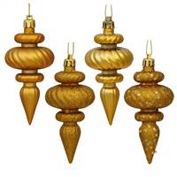 4" Anti Gold Finial 4 Finish Asst 8/Bx