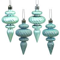 4" Baby Blue Finial 4 Finish Asst 8/Bx