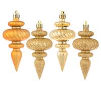 4" Copper/Gold Finial 4 Finish Asst 8/Bx