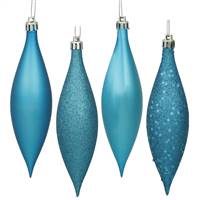5.5" Turquoise Drop 4 Finish Asst 8/Bx