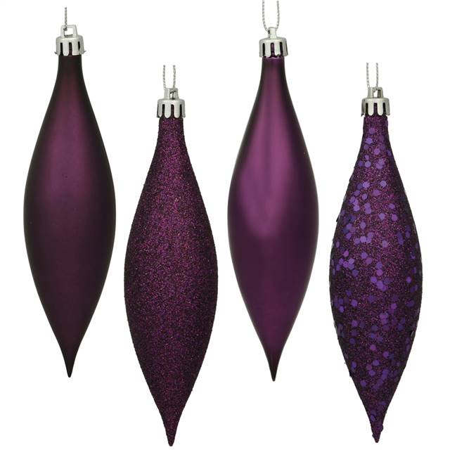 5.5" Plum Drop 4 Finish Asst 8/Bx