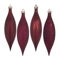 5.5" Burgundy Drop 4 Finish Asst 8/Bx