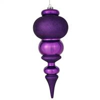 13.8" Purple Shiny Calabash Orn 2/Bx