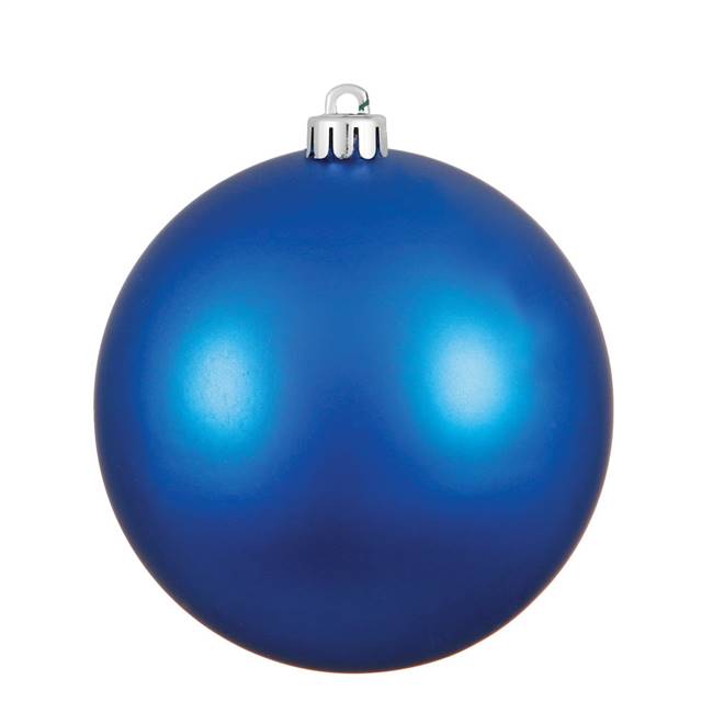 4" Blue Matte Ball UV Drilled 6/Bag