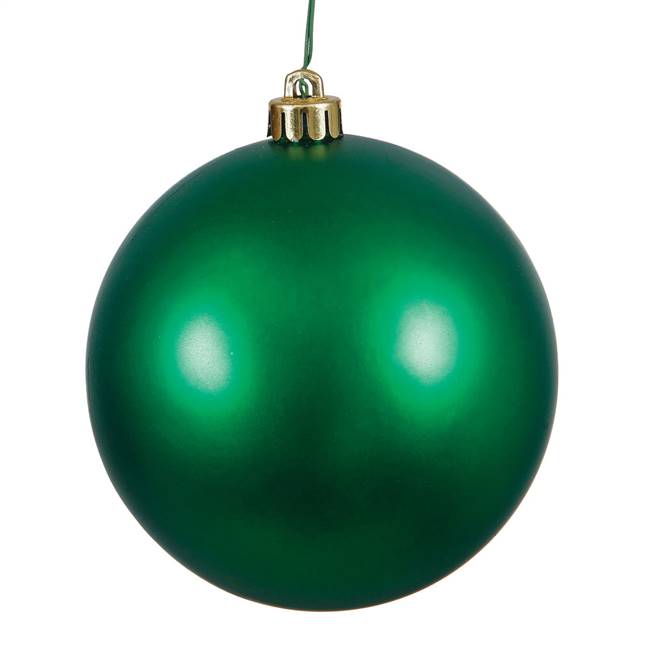 4" Emerald Matte Ball UV Drilled 6/Bag