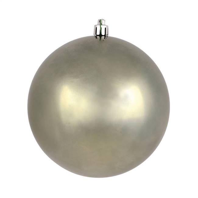 4" Limestone Shiny Ball UV Drilled 6/Bag