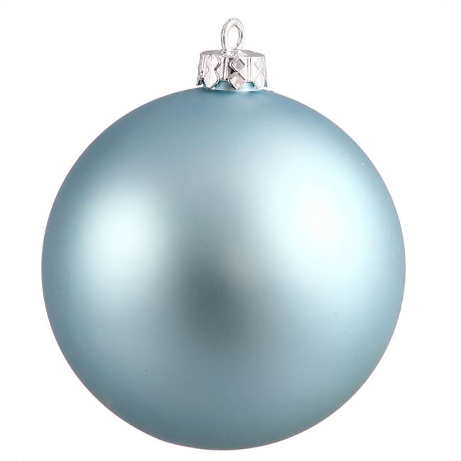 4" Baby Blue Matte Ball UV Drilled 6/Bag