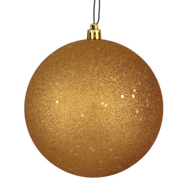 4" Copper/Gold Sequin Ball Drilled 6/Bag