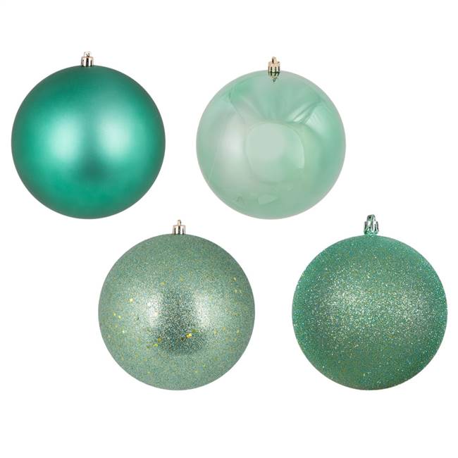 4" Seafoam Grn 4 Finish Ball Asst 12/Bx