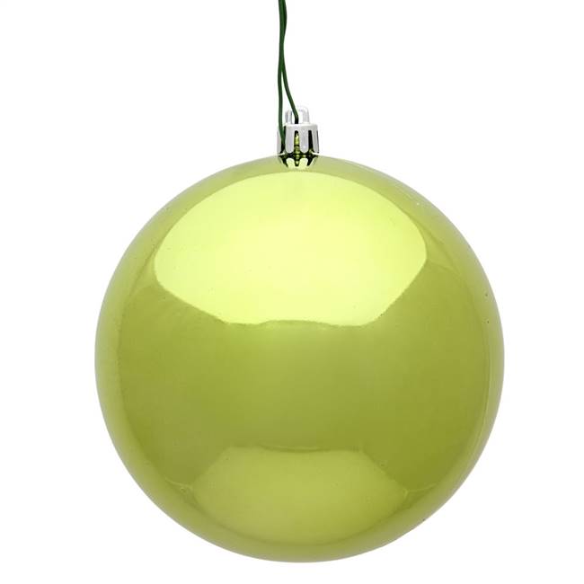 4" Lime Shiny Ball UV 6/Bag